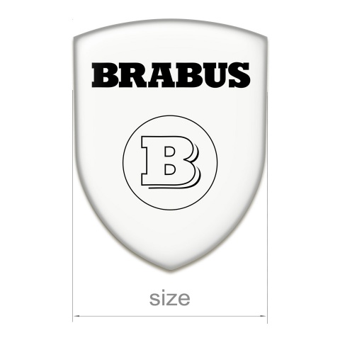 Brabus Emblem Exterior High Quality White Background Black Logo 