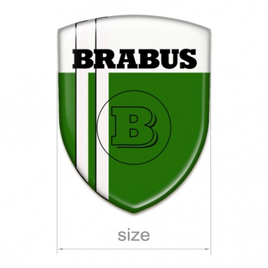 Brabus Logo Emblem Premium Quality Green White Warp with Black Logo 