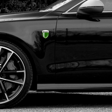 Brabus Logo Emblem Premium Quality Green White Warp with Black Logo 