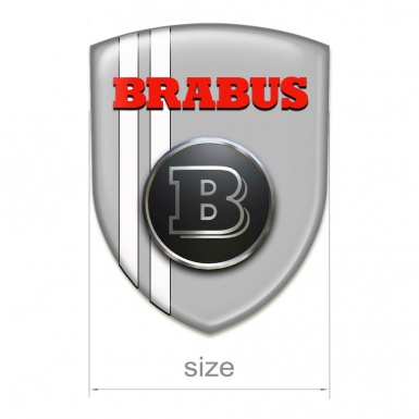 Brabus Self Adhesive Emblem Logo Gray Background with White lines