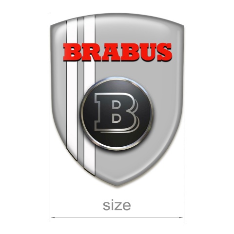 Brabus Self Adhesive Emblem Logo Gray Background with White lines