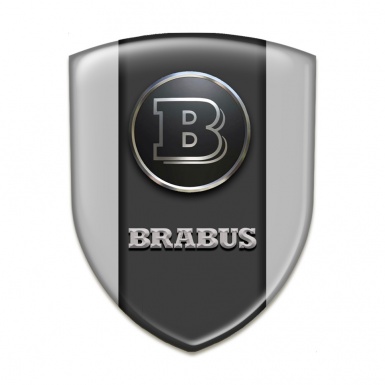Brabus Epoxy Logo Emblem Premium Quality Gray Base Graphite Logo Panel 