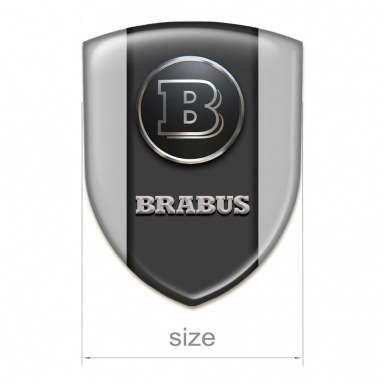 Brabus Epoxy Logo Emblem Premium Quality Gray Base Graphite Logo Panel 