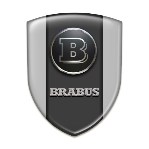 Brabus Epoxy Logo Emblem Premium Quality Gray Base Graphite Logo Panel 