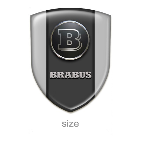 Brabus Epoxy Logo Emblem Premium Quality Gray Base Graphite Logo Panel 