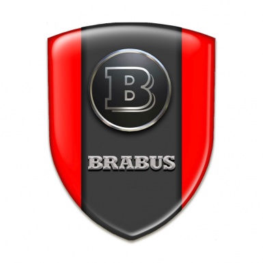 Brabus Emblem Exterior Red Warp Graphite Logo Panel Edition