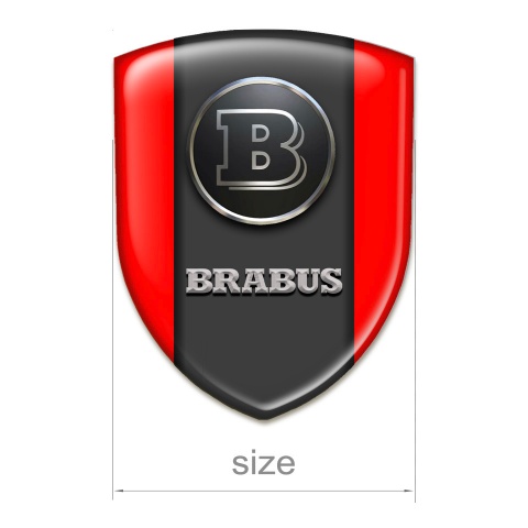 Brabus Emblem Exterior Red Warp Graphite Logo Panel Edition