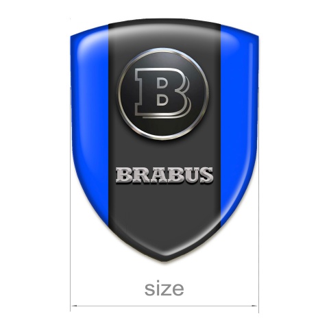 Brabus Emblem Interior Blue Base Graphite Logo Panel Design 