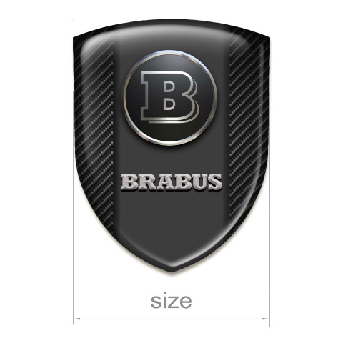 Brabus Auto Emblem High Quality Dark carbon Graphite Logo Panel