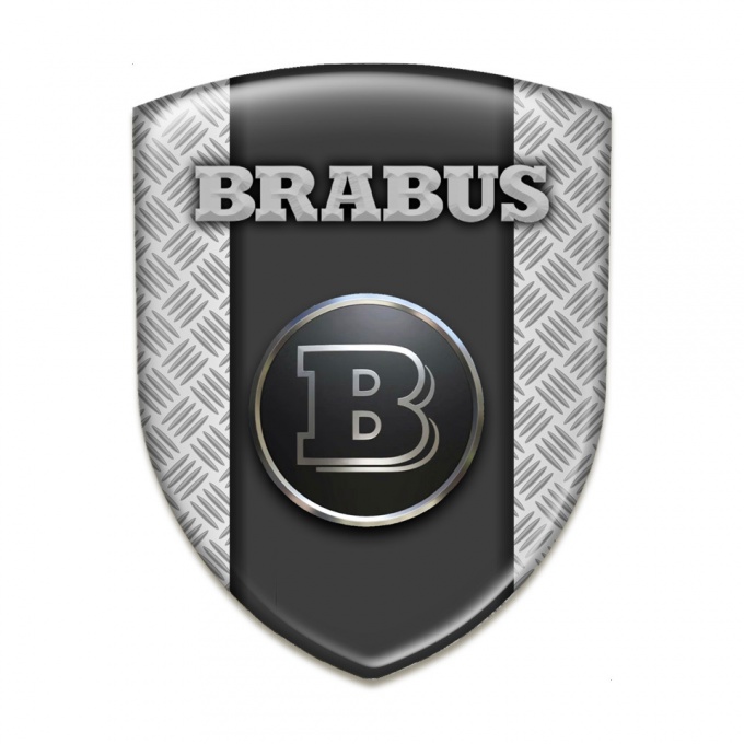 Brabus Emblem Exterior Grey Mesh Base Graphite Central Panel Design 