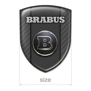 Brabus Emblem Interior High Quality  Dark Gray Carbon with Graphite Logo Panel