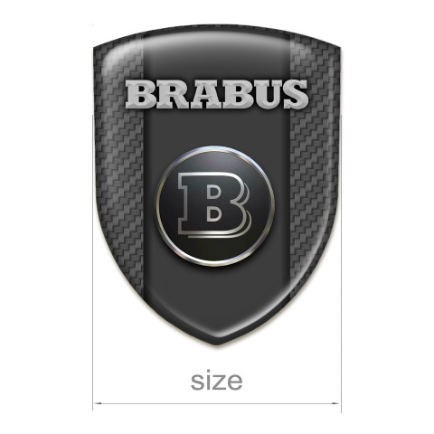 Brabus Emblem Interior High Quality  Dark Gray Carbon with Graphite Logo Panel