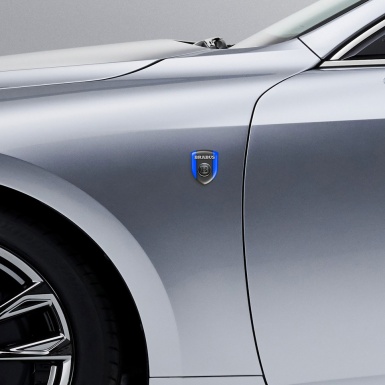 Brabus Silicone Car Decal Badge Blue Base Grau Black Logo Style
