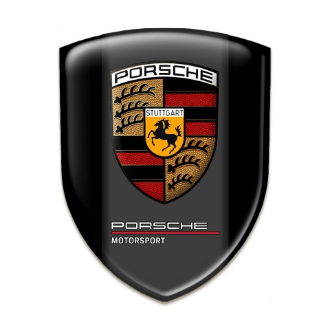 Porsche Emblem Interior Black Background Graphite Central Panel Style 
