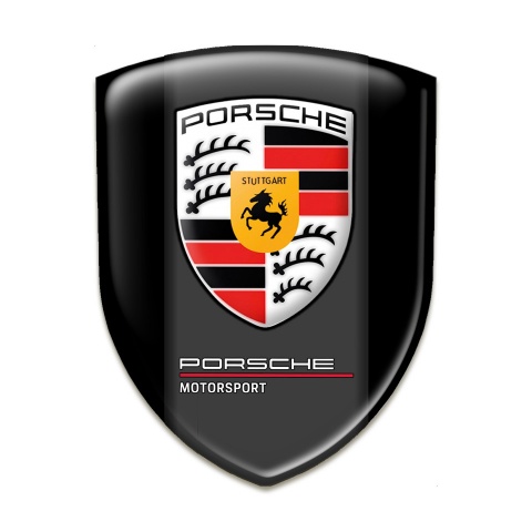 Porsche Car Accessories Badge High End White Red logo 