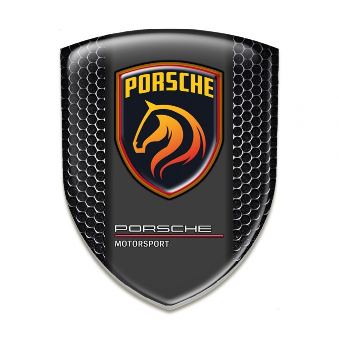Porsche Silicone Shield Perforated Steel New Logo Design 