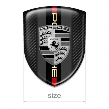Porsche Tuning Emblem Dark Carbon and Central Logo Panel 