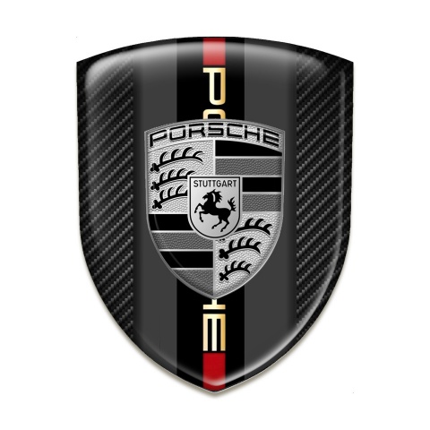 Porsche Tuning Emblem Dark Carbon and Central Logo Panel 