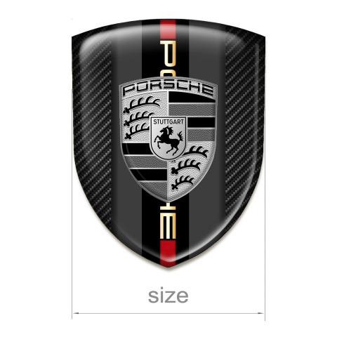 Porsche Tuning Emblem Dark Carbon and Central Logo Panel 
