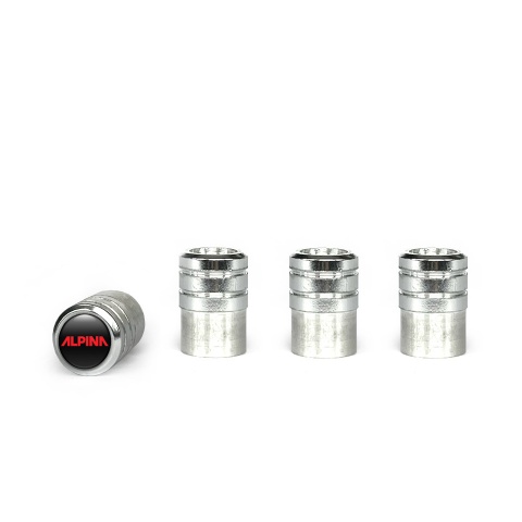 BMW Alpina Valve Caps Aluminium 4 pcs Red Logo