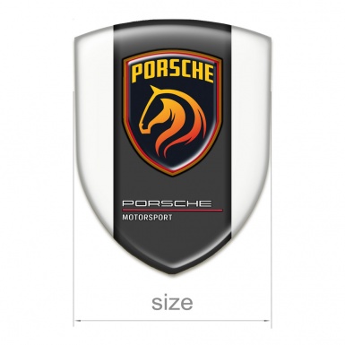 Porsche Self Adhesive Car logo Emblem White Background Version 