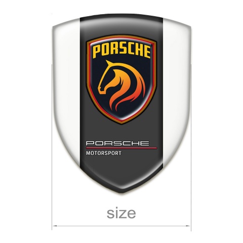 Porsche Self Adhesive Car logo Emblem White Background Version 