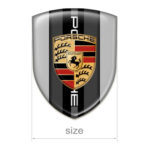 Porsche Silicone Badge Racing Edition Grey Print Classic Logo 