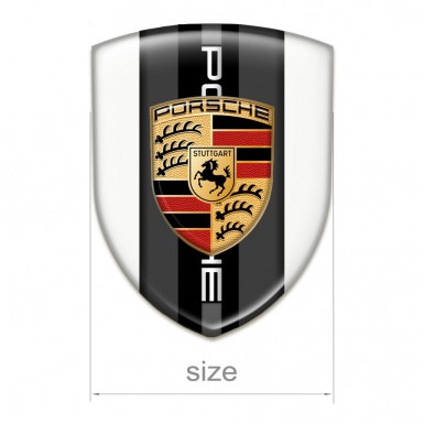 Porsche Logo Emblem High End White Base Classic Logo 