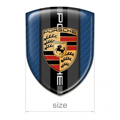 Porsche Car Accessories Badge Navy Blue Carbon Version 