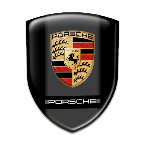 Porsche Logo Emblem High Quality  Black Background design 