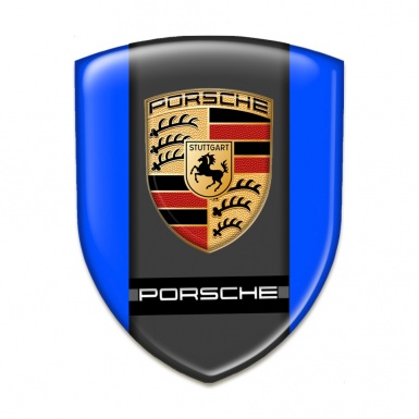 Porsche Silicone Emblem Blue Base Style 