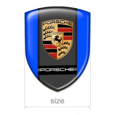 Porsche Silicone Emblem Blue Base Style 