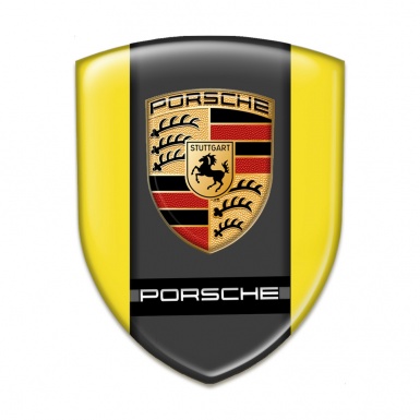 Porsche Resin Sticker High Quality  Yellow Base Design 
