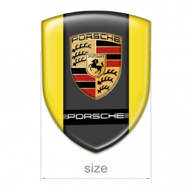 Porsche Resin Sticker High Quality  Yellow Base Design 