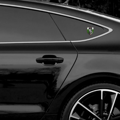 Porsche Silicone Badge Green White Base Grey Logo Motif