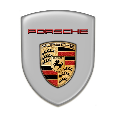 Porsche Silicone Shield High End Grey base Red Logo 
