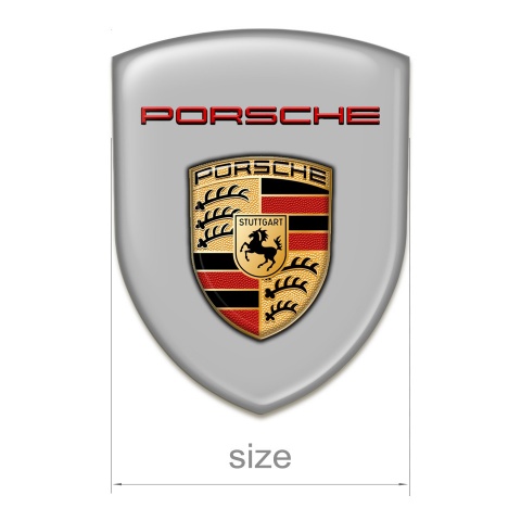 Porsche Silicone Shield High End Grey base Red Logo 