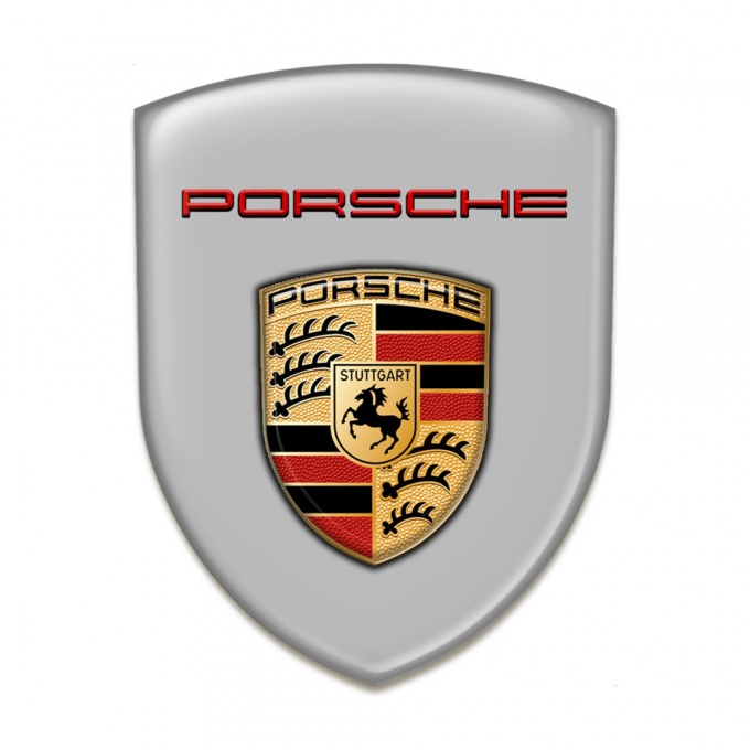 Porsche Silicone Shield High End Grey base Red Logo 