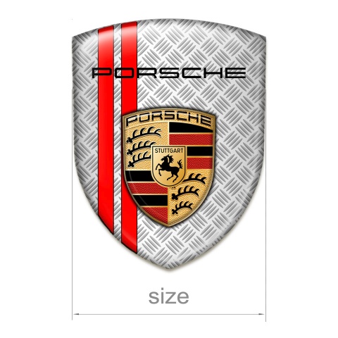Porsche Tuning Emblem Mesh Background Red Lines Edition 