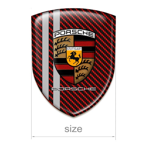 Porsche Silicone Shield Red carbon Grey Lines Edition 