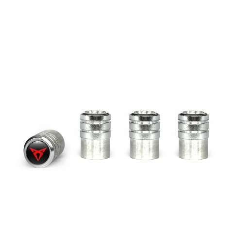 Seat Cupra Valve Caps Aluminium 4 pcs Red Logo
