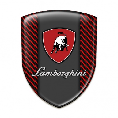 Lamborghini Emblem Interior High Quality Red carbon Graphit Panel Logo 