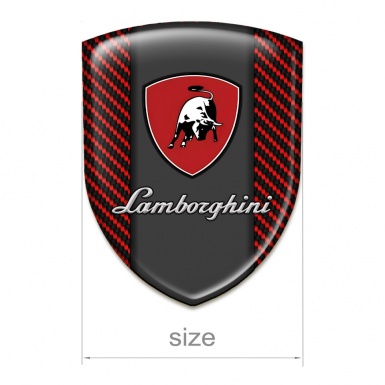 Lamborghini Emblem Interior High Quality Red carbon Graphit Panel Logo 