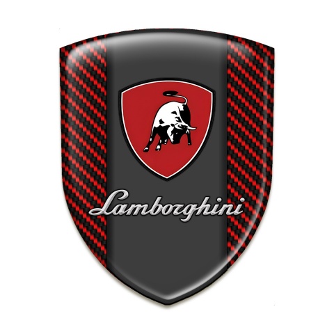 Lamborghini Emblem Interior High Quality Red carbon Graphit Panel Logo 