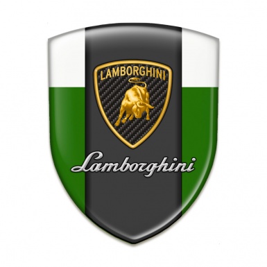 Lamborghini Silicone Shield Green Whie base Classic Logo 
