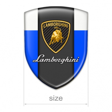 Lamborghini Auto Emblem High Quality  Blue White Base Classic Logo 