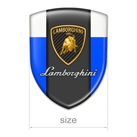 Lamborghini Auto Emblem High Quality  Blue White Base Classic Logo 
