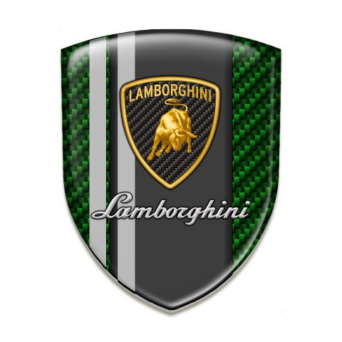 Lamborghini Silicone Emblem Green Carbon Grey Lines Version 