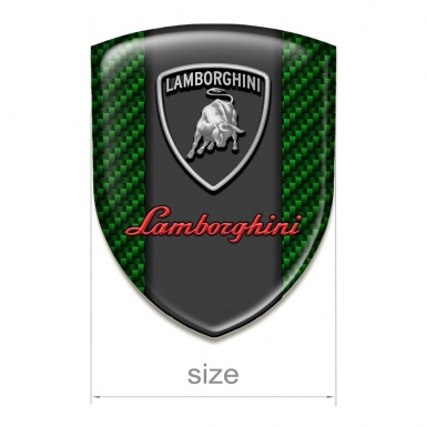 Lamborghini Car Interior Badge Green Carbon Grey Red Logo Style