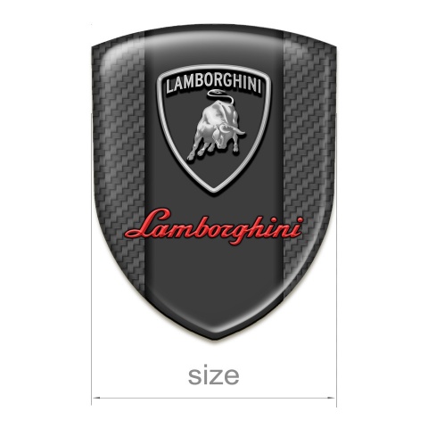 Lamborghini Silicone Shield Carbon Background Grey Red logo Style 